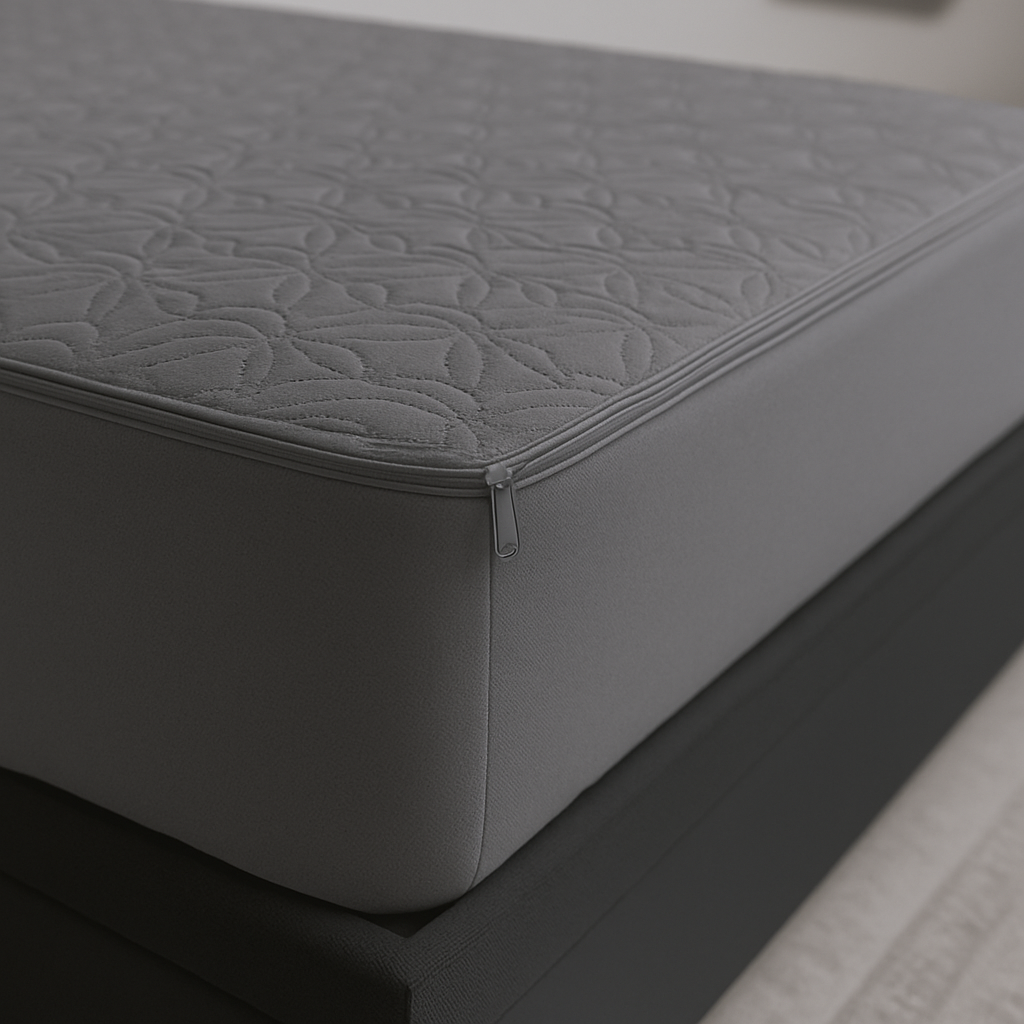 Protector Completo con Cremallera para Colchón Gris