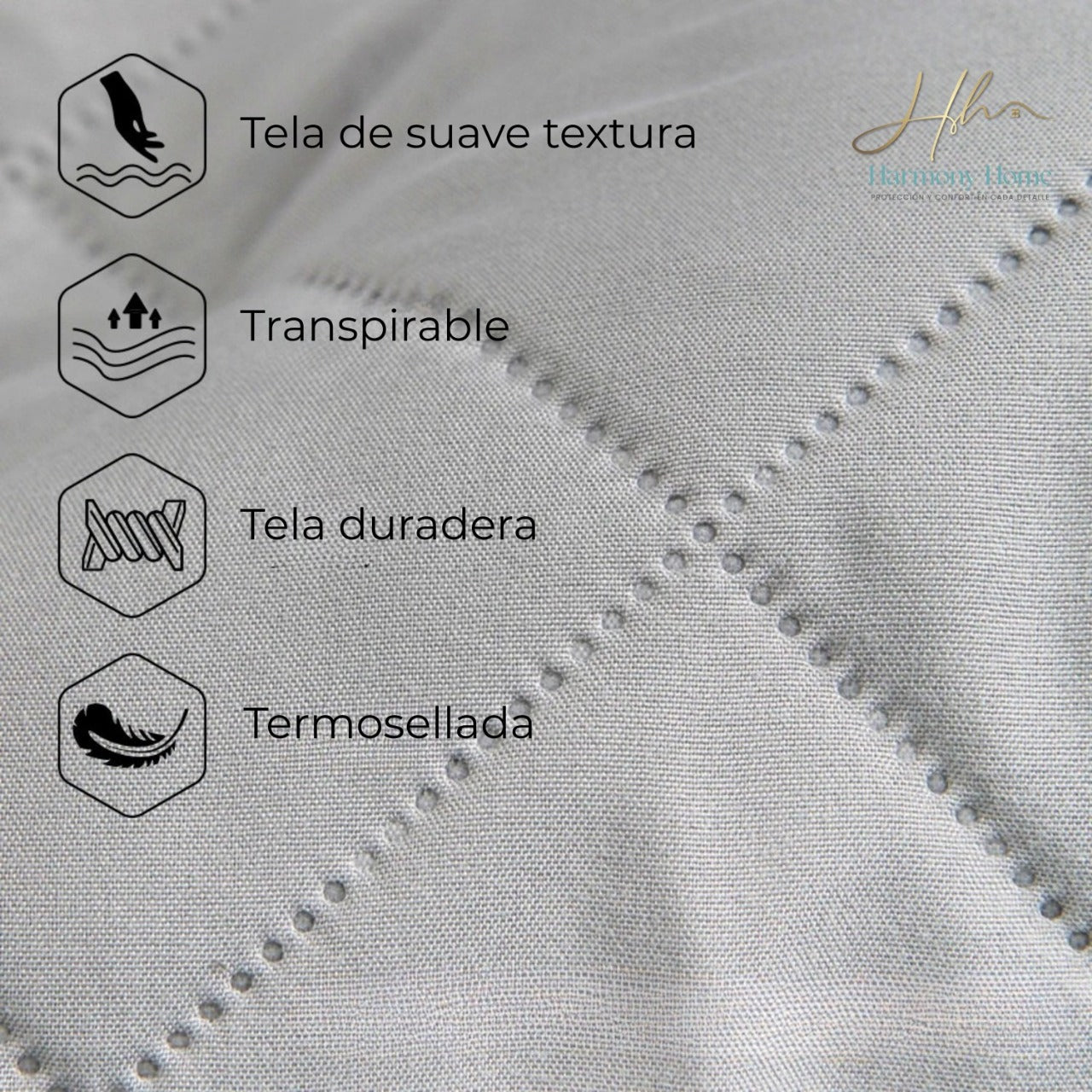 Protector de Colchón Gris Repelente al agua al 70%