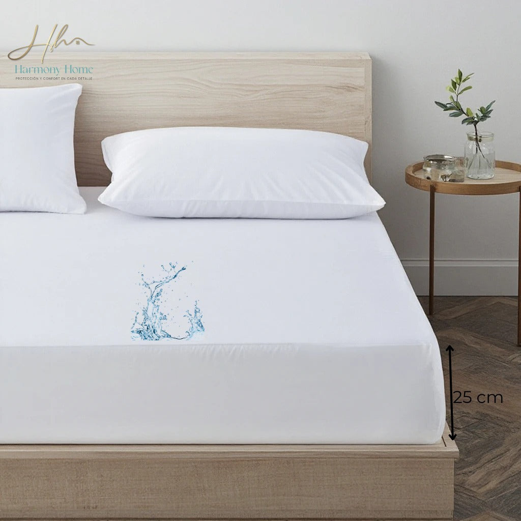 Protector para Colchón Impermeable al 100% de Ajuste Perfecto + 2 fundas