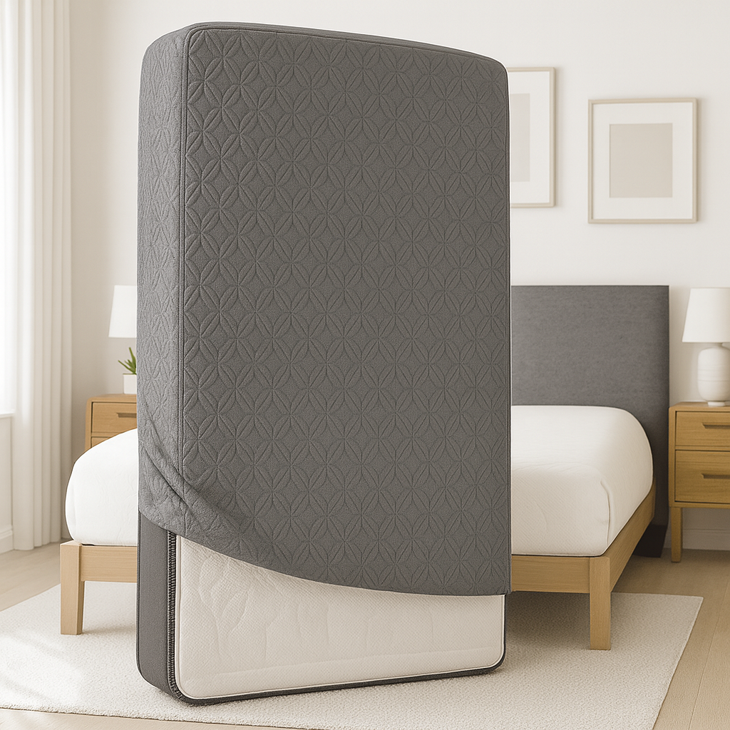 Protector Completo con Cremallera para Colchón Gris