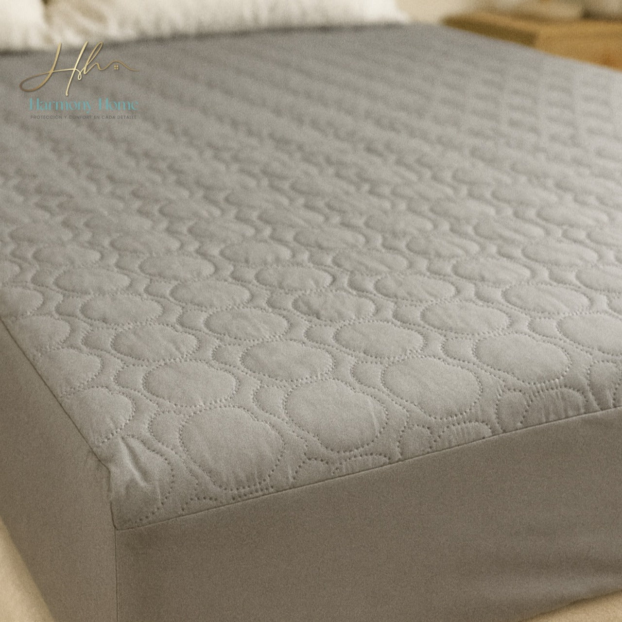 Protector de Colchón Gris Repelente al agua al 70%