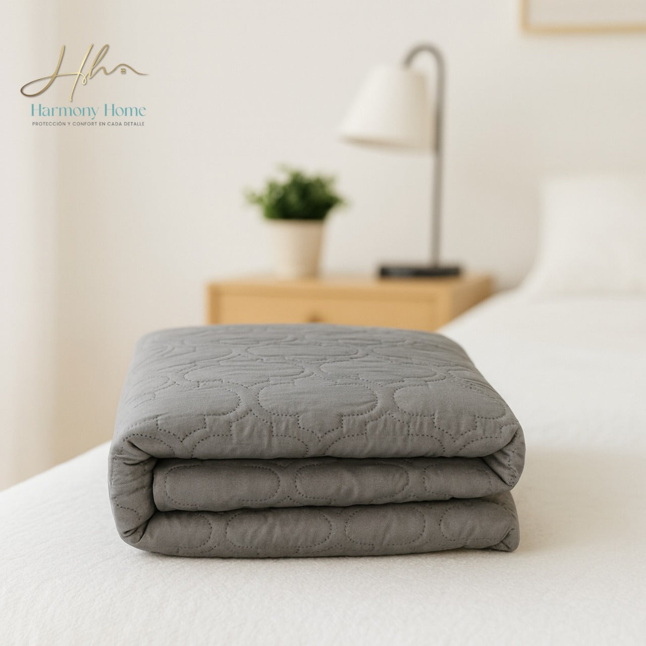 Protector de Colchón Gris Repelente al agua al 70%