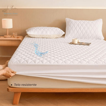 Protector de Colchón Termosellado Blanco Repelente al agua al 70%