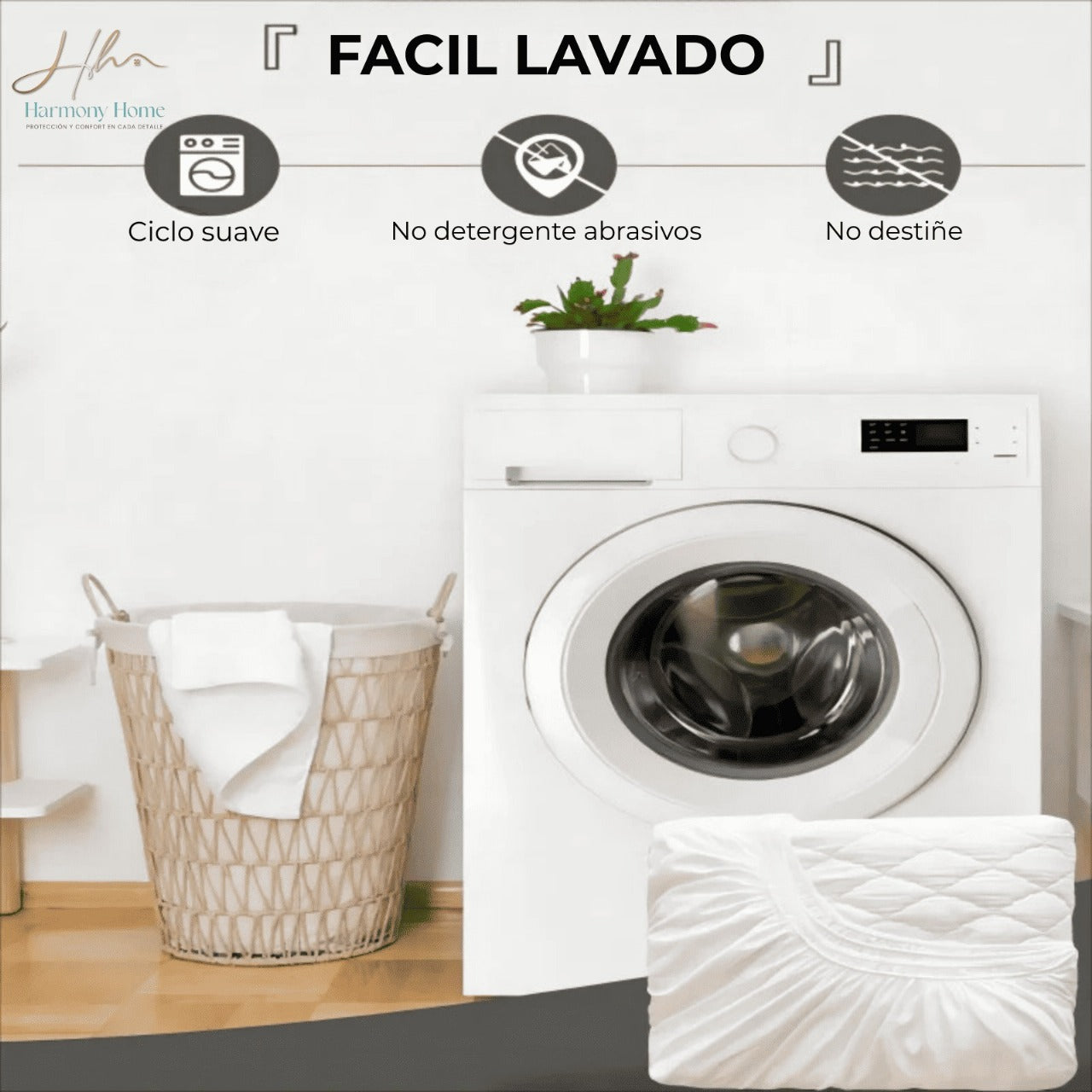 Protector de Colchón Termosellado Blanco Repelente al agua al 70%