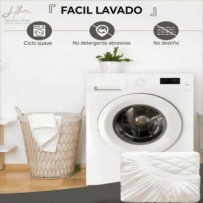 Protector de Colchón Termosellado Blanco Repelente al agua al 70%