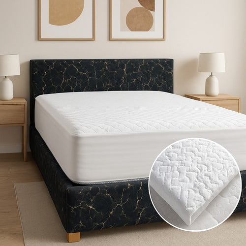 Protector de Colchón Termosellado Blanco Repelente al agua al 70%