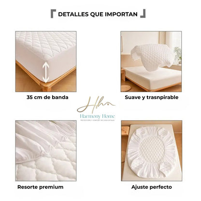 Protector de Colchón Termosellado Blanco Repelente al agua al 70%