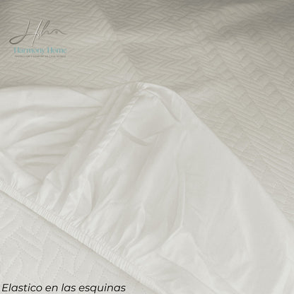 Protector de Colchón Termosellado Blanco Repelente al agua al 70%