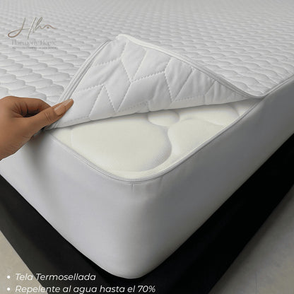 Protector Completo con Cremallera para Colchón Blanco