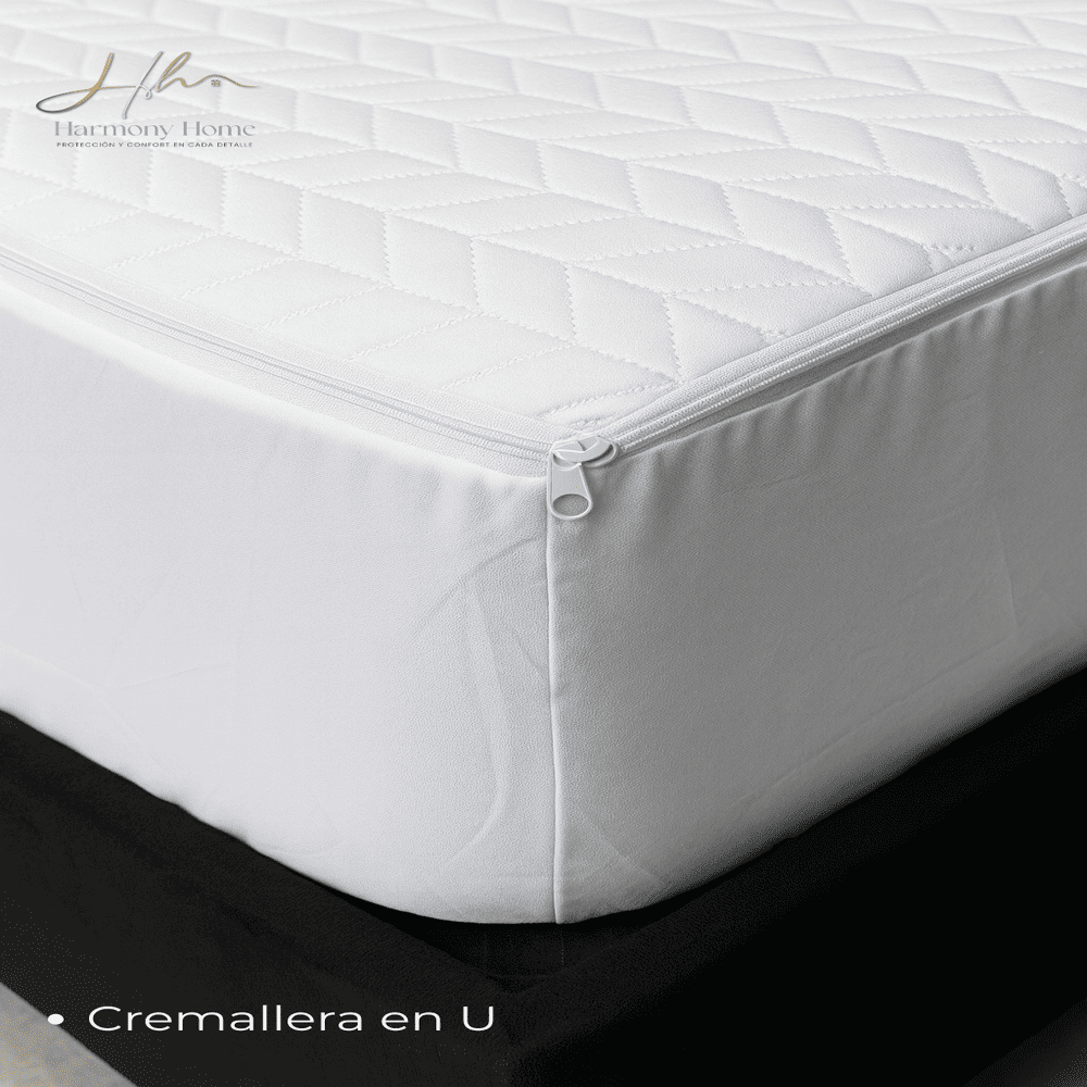 Protector con Cremallera para Colchón  + Fundas Gris