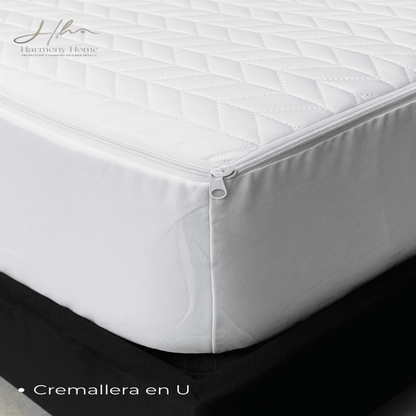 Protector con Cremallera para Colchón  + Fundas Gris