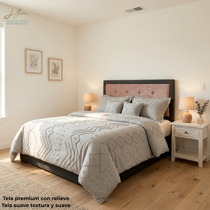 EDREDON DOBLE FAZ PREMIUM CON RELIEVE 230*230 5 PIEZAS