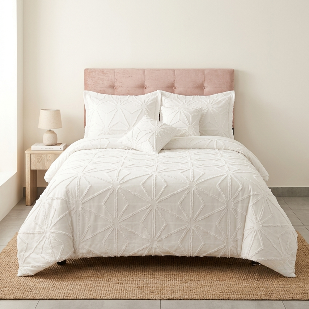 EDREDON DOBLE FAZ PREMIUM CON RELIEVE 230*230 5 PIEZAS